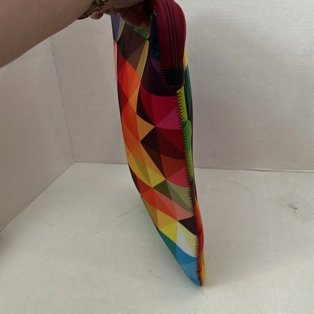 IE Laptop Sleeve Pouch Bright Rainbow Kaleidoscope Neoprene 16